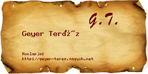 Geyer Teréz névjegykártya